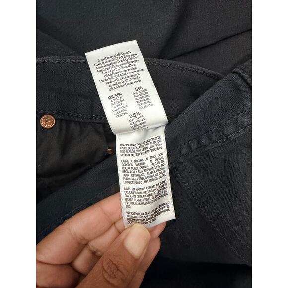 Mother The Insider Crop Step Fray Jeans in Not Guilty Black Mid Rise Size 29 - Picture 9 of 16